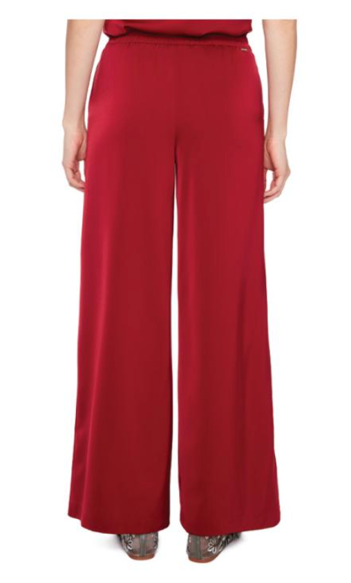 UP! BELIZE Satin Wide-Leg Full-Length Pants
