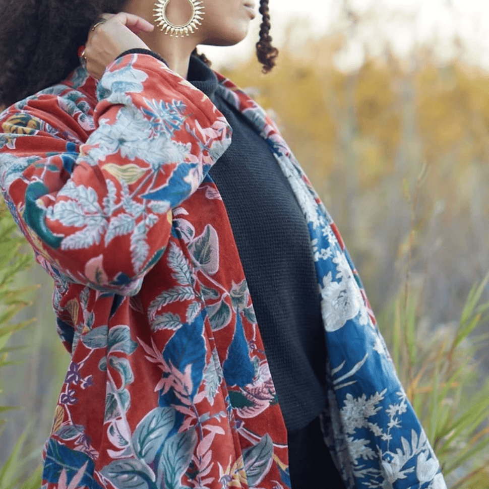 Love Not Fear Velvet & Cotton Jacket