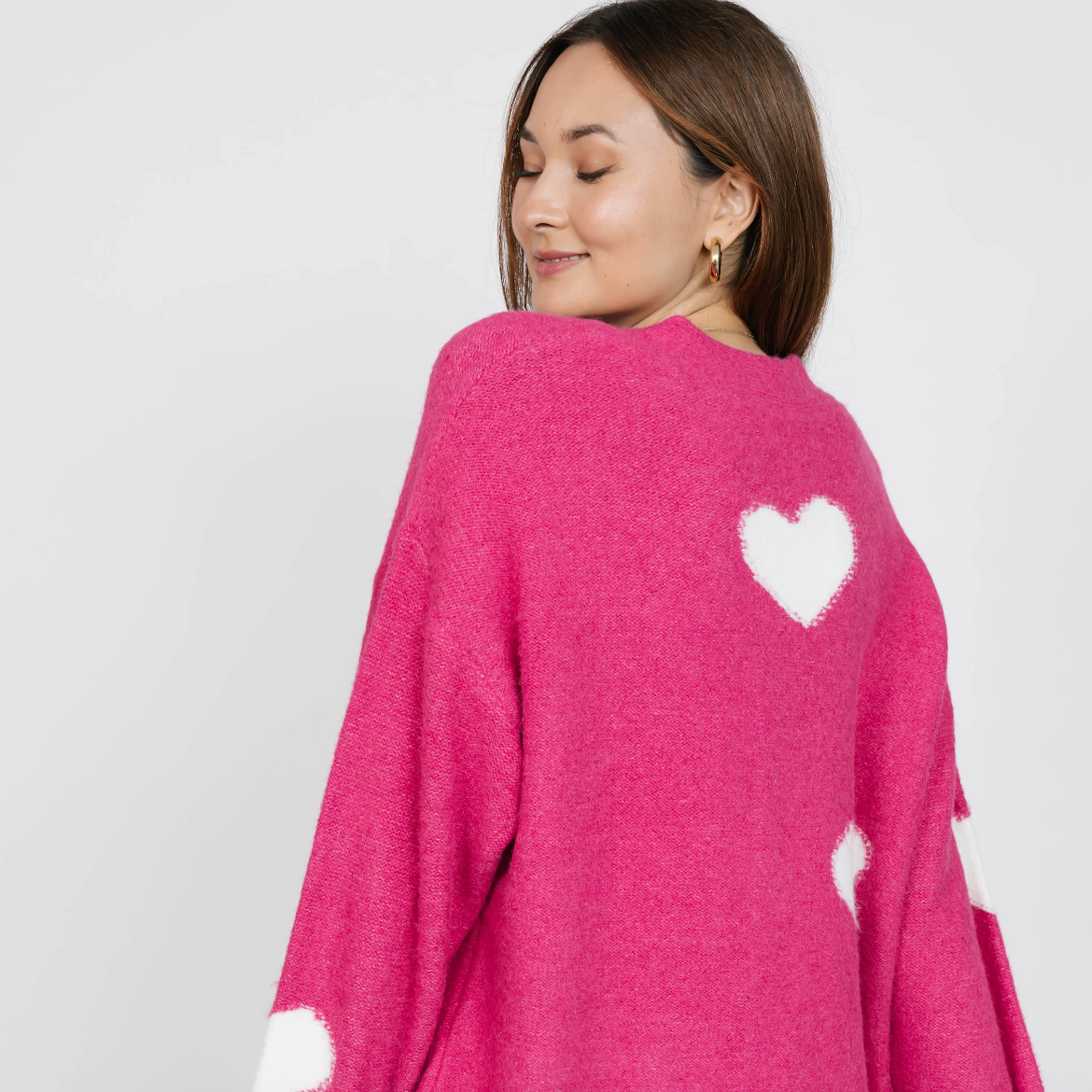 Smash & Tess ADORA Cardigan - Raspberry/Cream