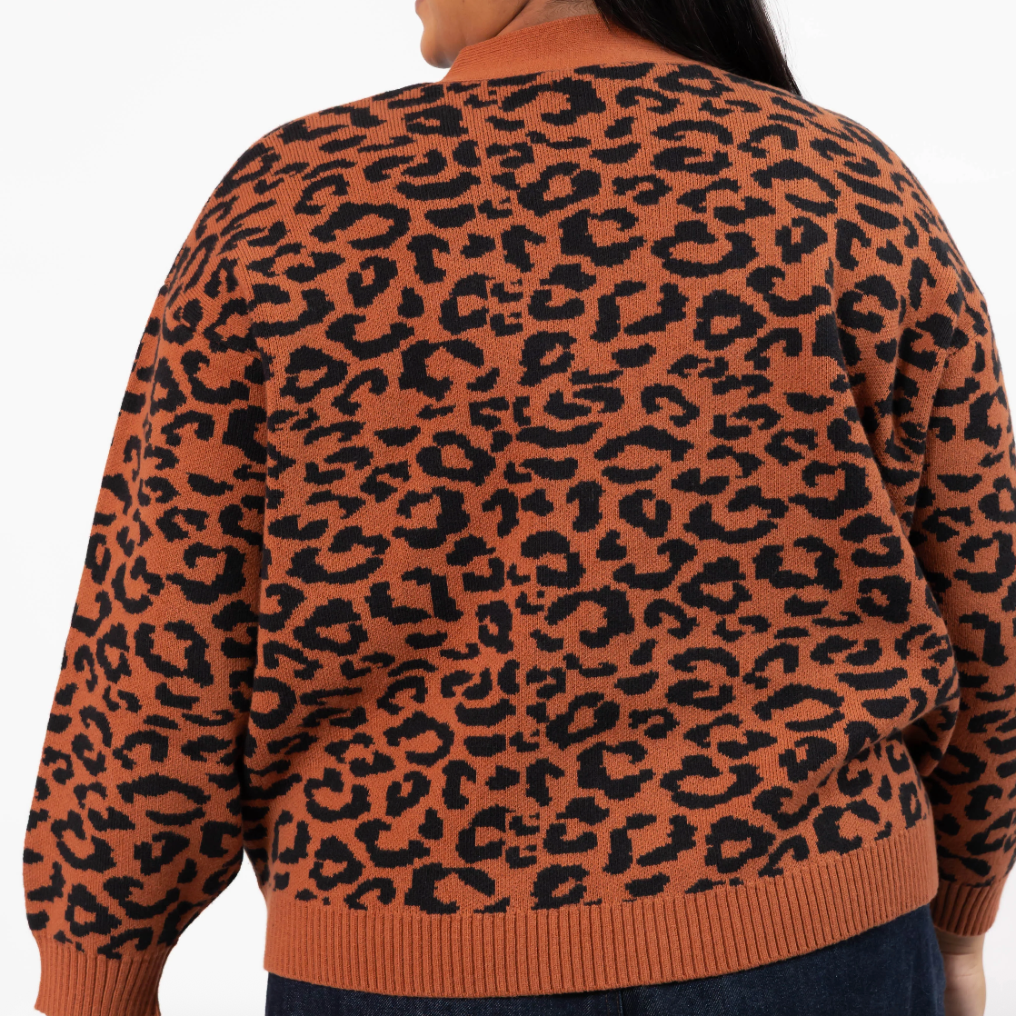 Smash & Tess LEOPARD Cardigan - Rust Brown/Black