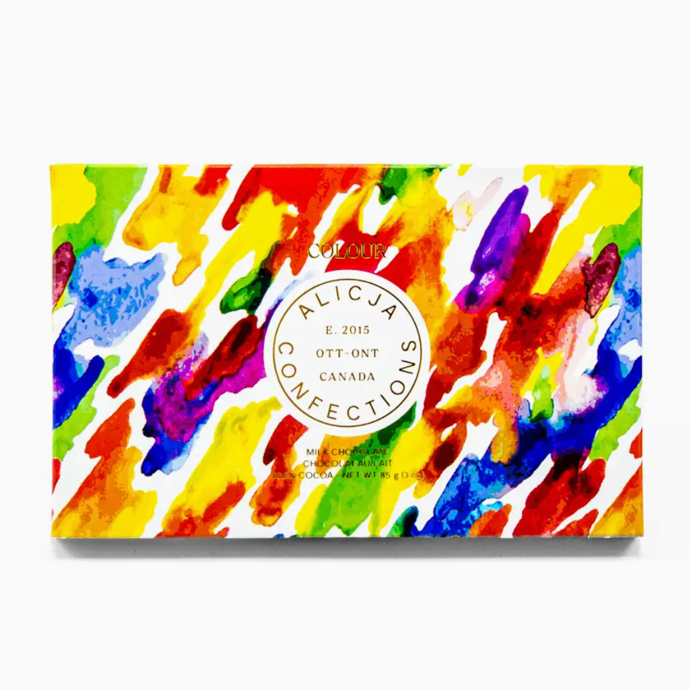 Alicja Confections - Colour Postcard Milk Chocolate Bar