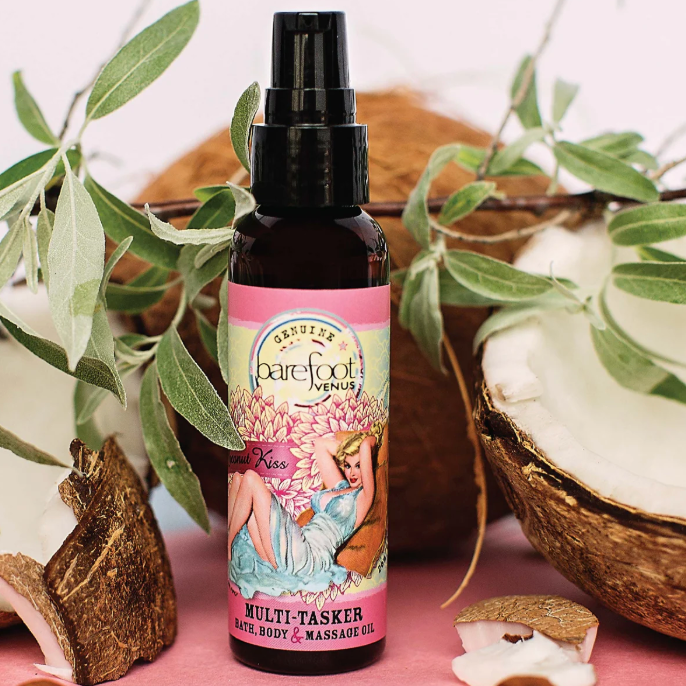 Barefoot Venus Coconut Kiss Collection - Multi-Tasker Bath, Body & Massage Oil