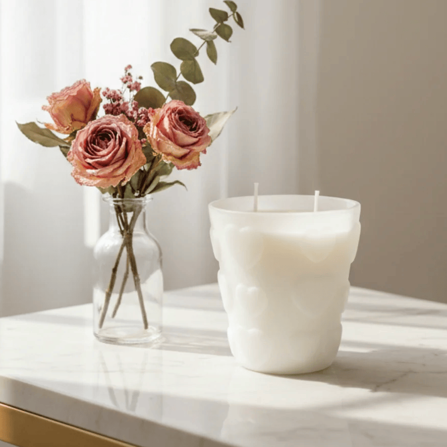 The Scented Market - FROSTED HEARTS 2-Wick Soy Wax Candle