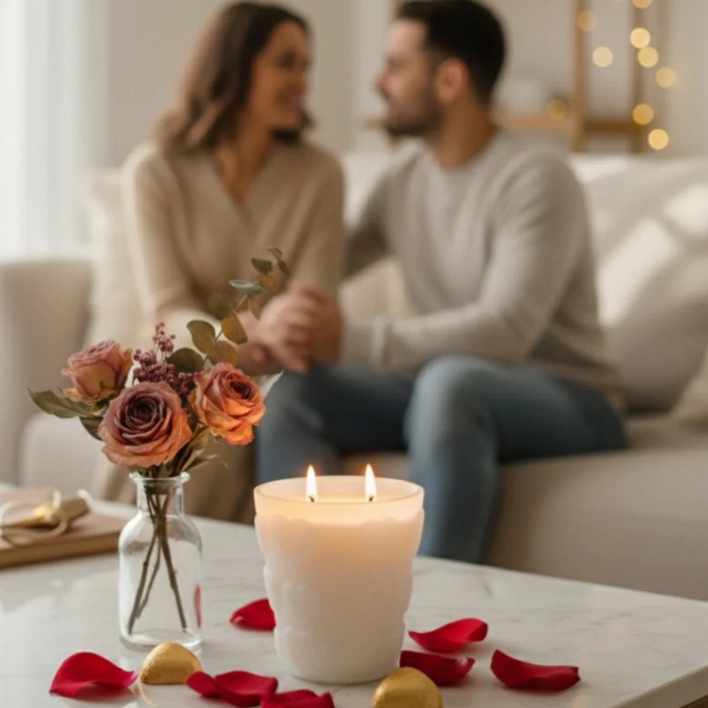 The Scented Market - FROSTED HEARTS 2-Wick Soy Wax Candle