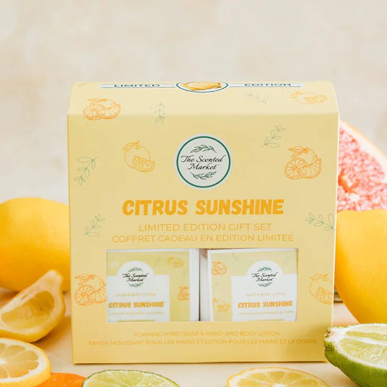 The Scented Market -CITRUS SUNSHINE Foaming Hand Soap & Lotion Set