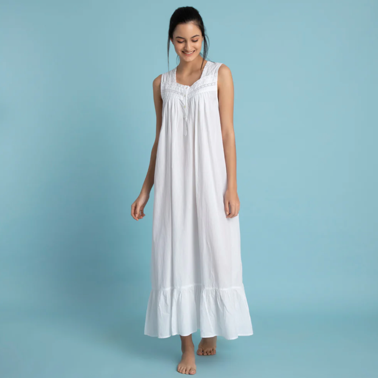 Mahogany ALLISON White Nightgown