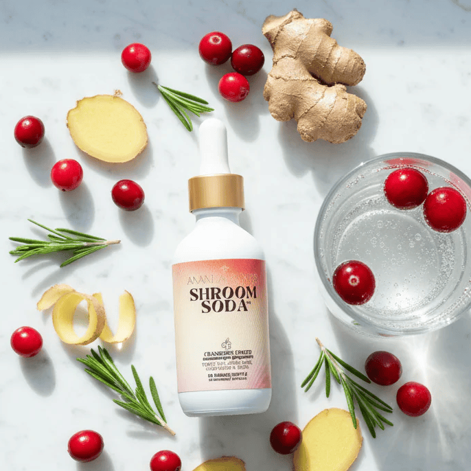 Ananda Elixirs - CRANBERRY GINGER Shroom Soda®