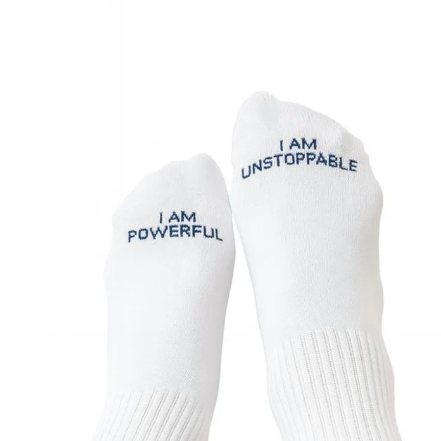 QEO Lifestyle - "I Am Powerful/Unstoppable" Socks