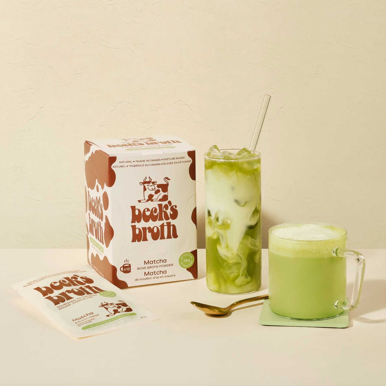 Beck's Broth Protein Matcha Latte