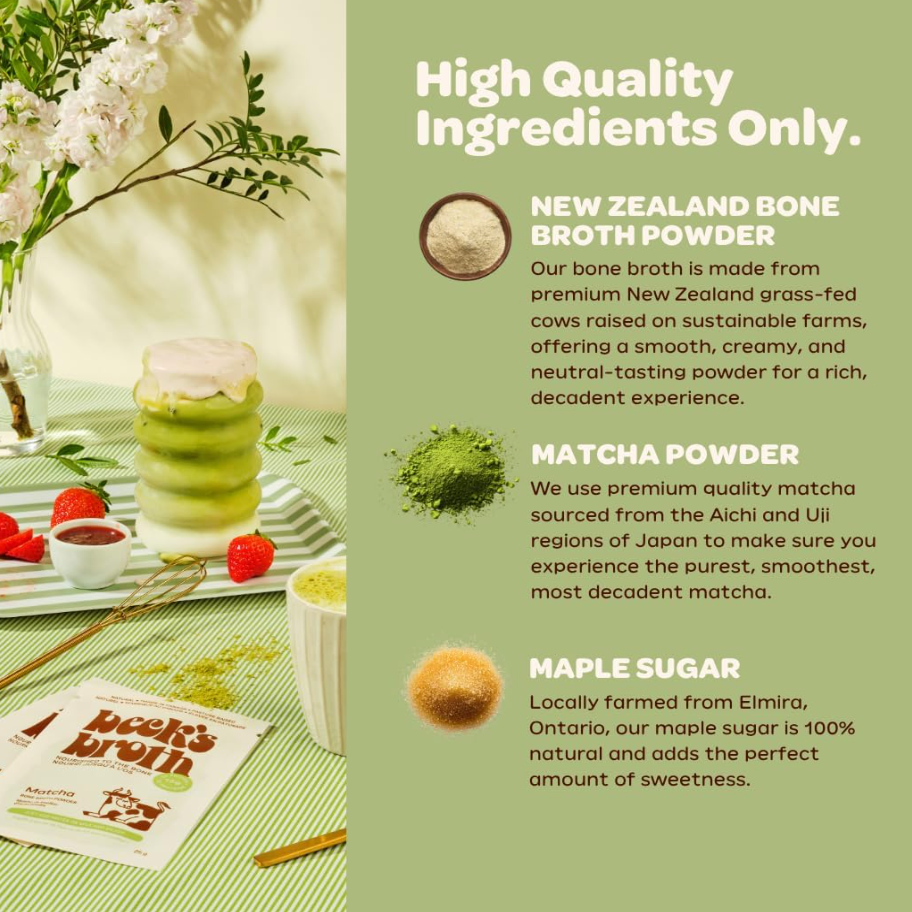 Beck's Broth Protein Matcha Latte