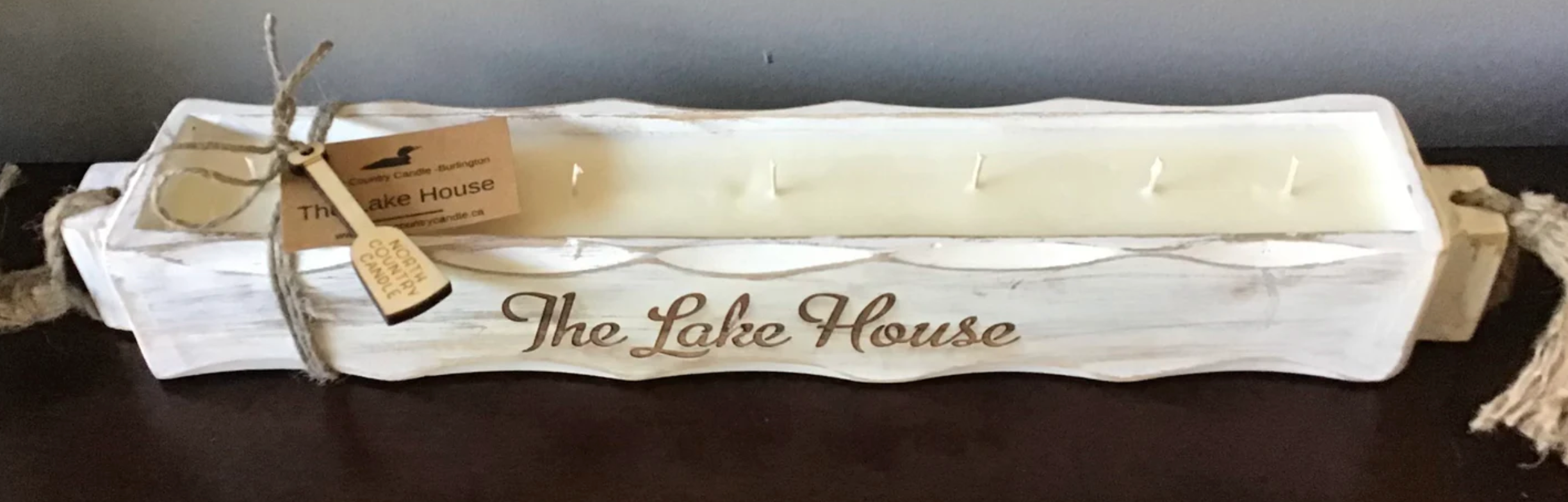 North Country Candle MANGOWOOD Engraved Dough Bowl Soy Wax Candle