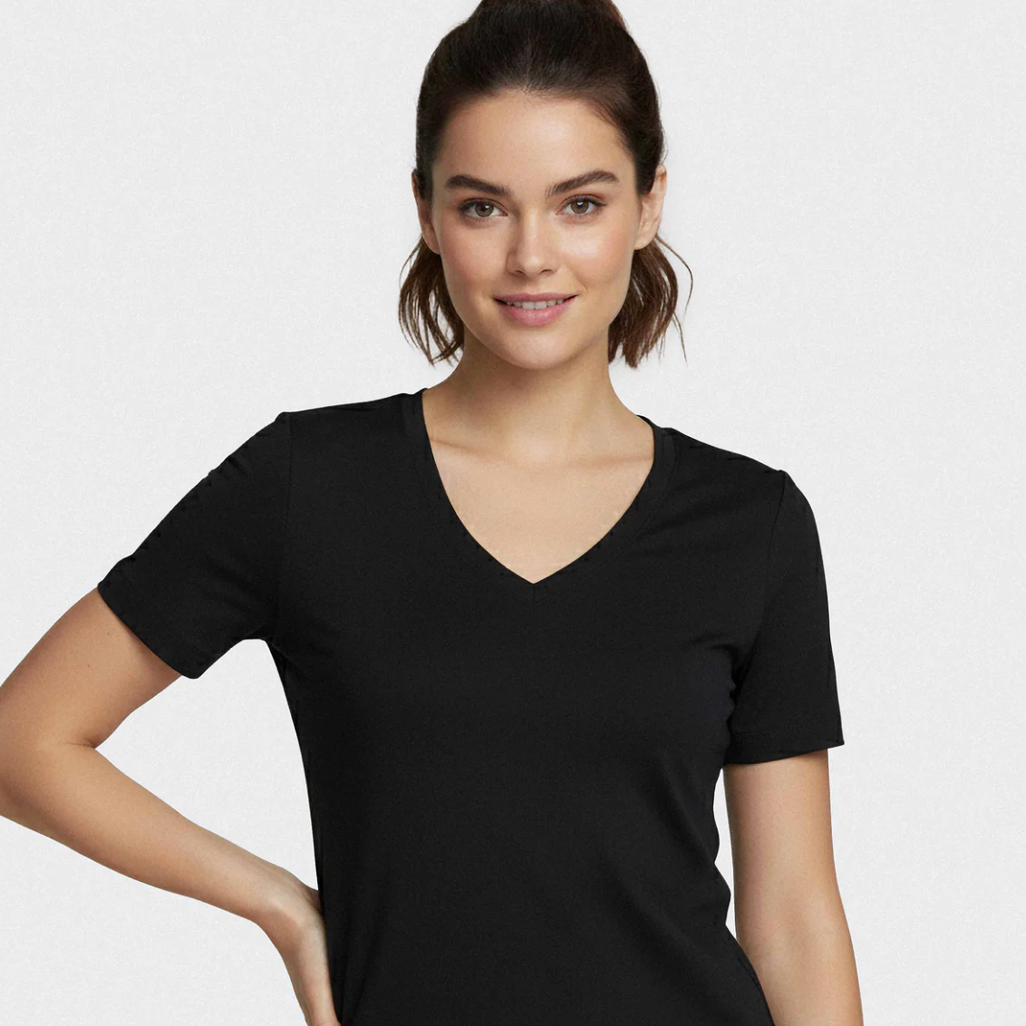IMPETUS Soft Premium V-Neck Short Sleeve Tee in Lyocell