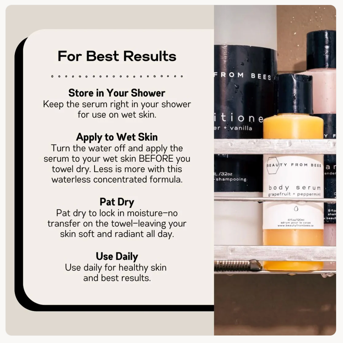 Beauty From Bees SWEET VANILLA Body Serum