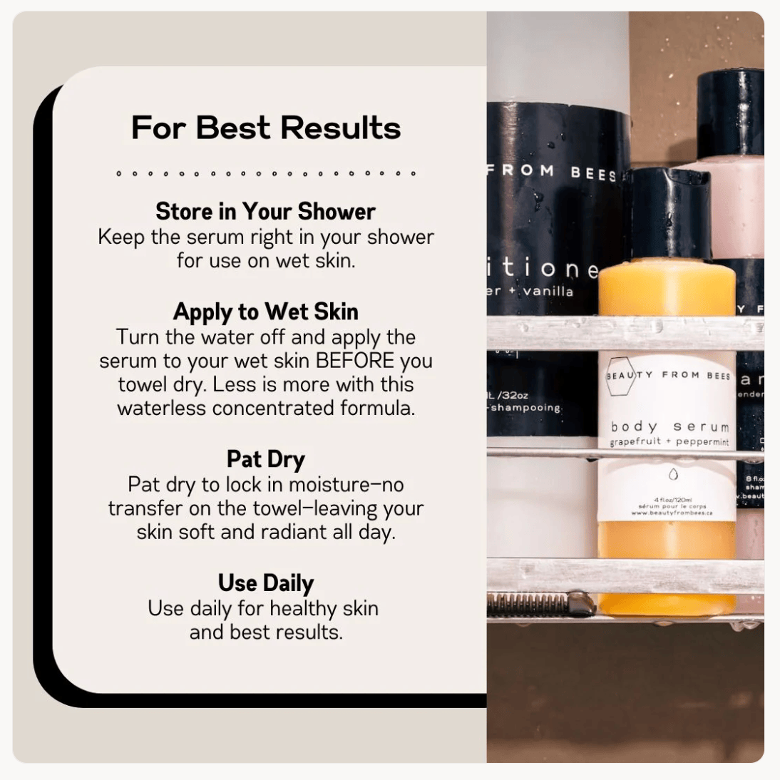Beauty From Bees SWEET VANILLA Body Serum