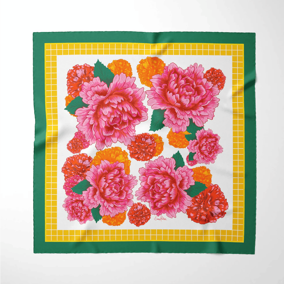 Emma Phelan Design 100% Silk Scarf - Lake Como Lounger