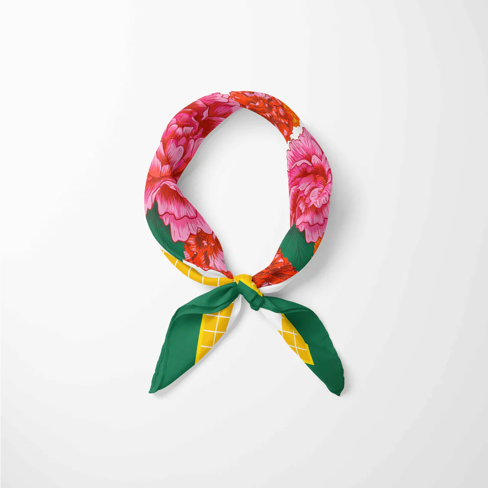 Emma Phelan Design 100% Silk Scarf - Lake Como Lounger