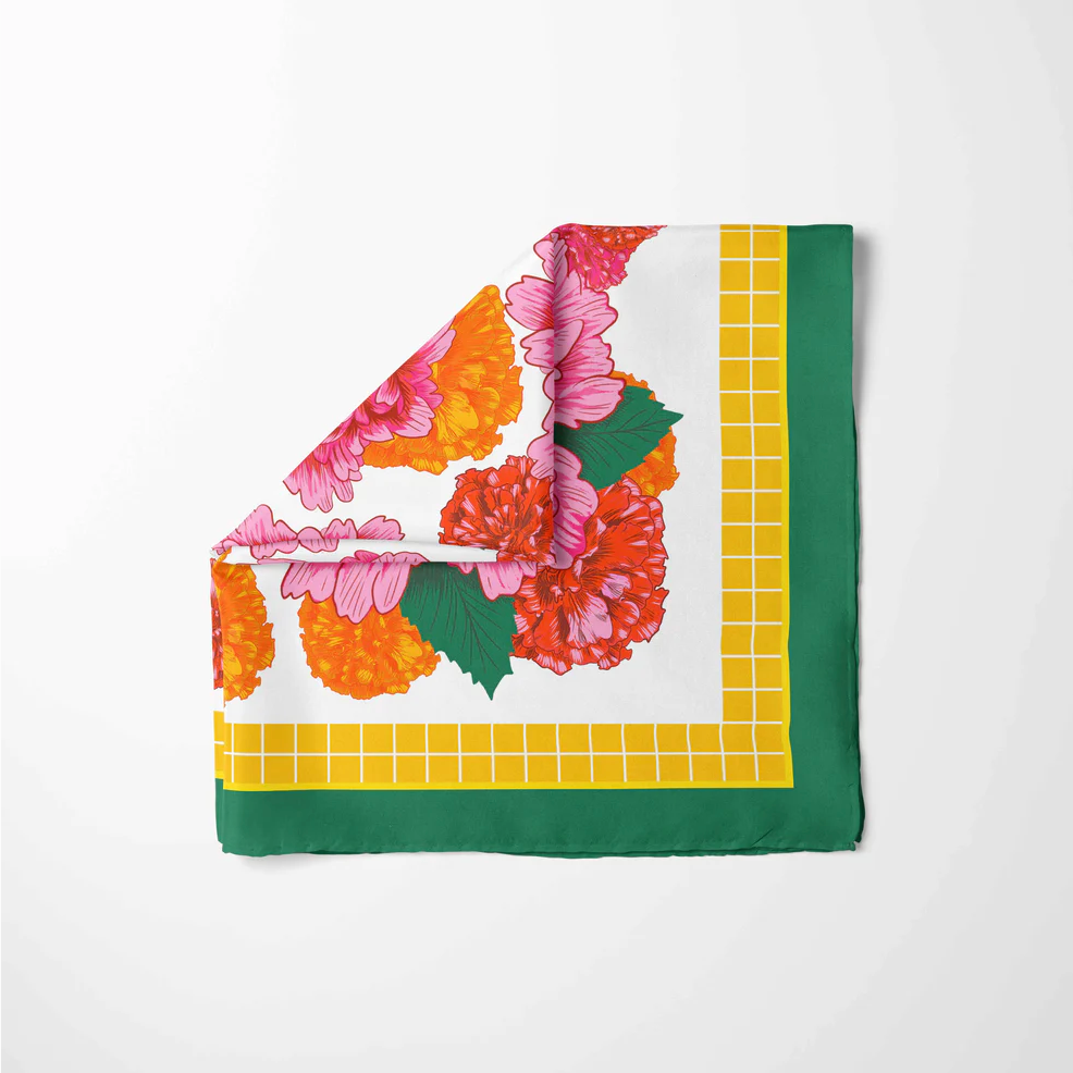Emma Phelan Design 100% Silk Scarf - Lake Como Lounger