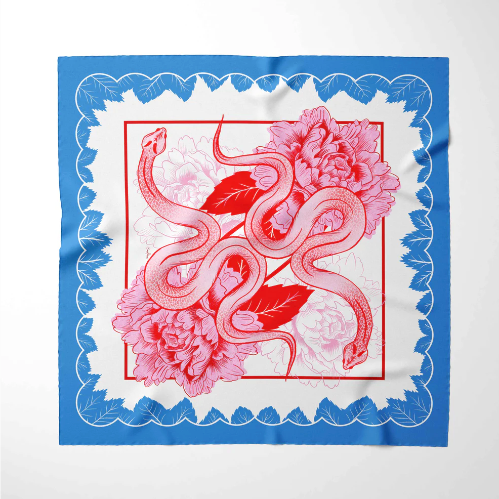 Emma Phelan Design 100% Silk Scarf - Heart of Glass