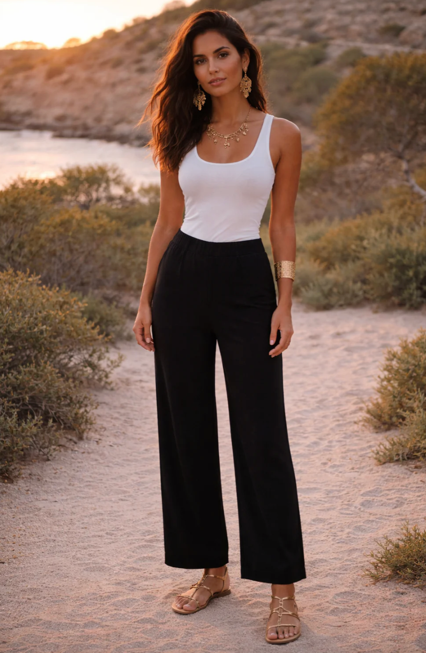 BAZ Italian Knit Wide Leg Pants