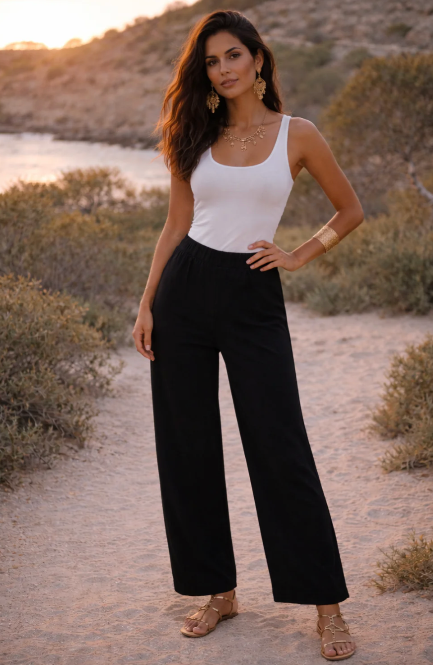 BAZ Italian Knit Wide Leg Pants