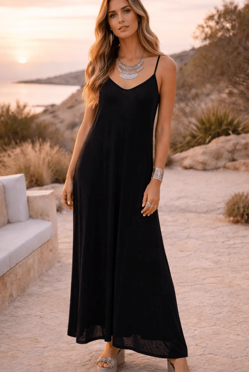 BAZ Italian NEUTRAL Linen Slip Dress