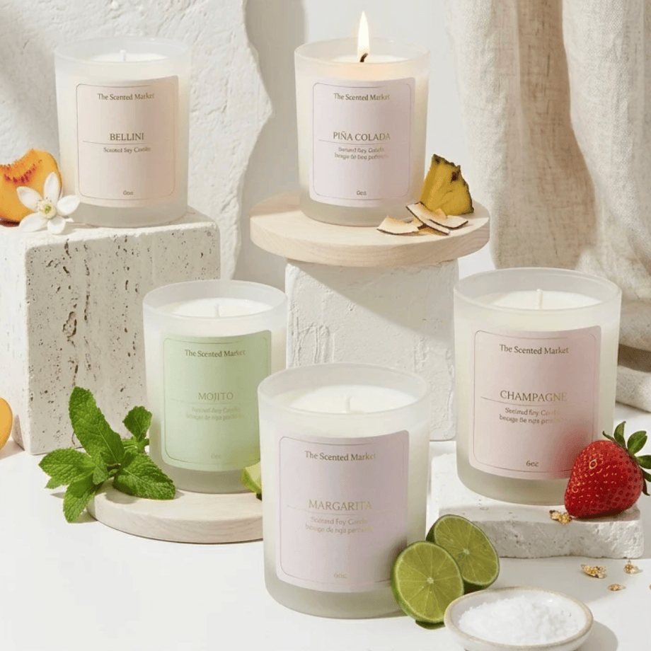 The Scented Market - PIÑA COLADA Cocktail Soy Wax Candle with Gift Box