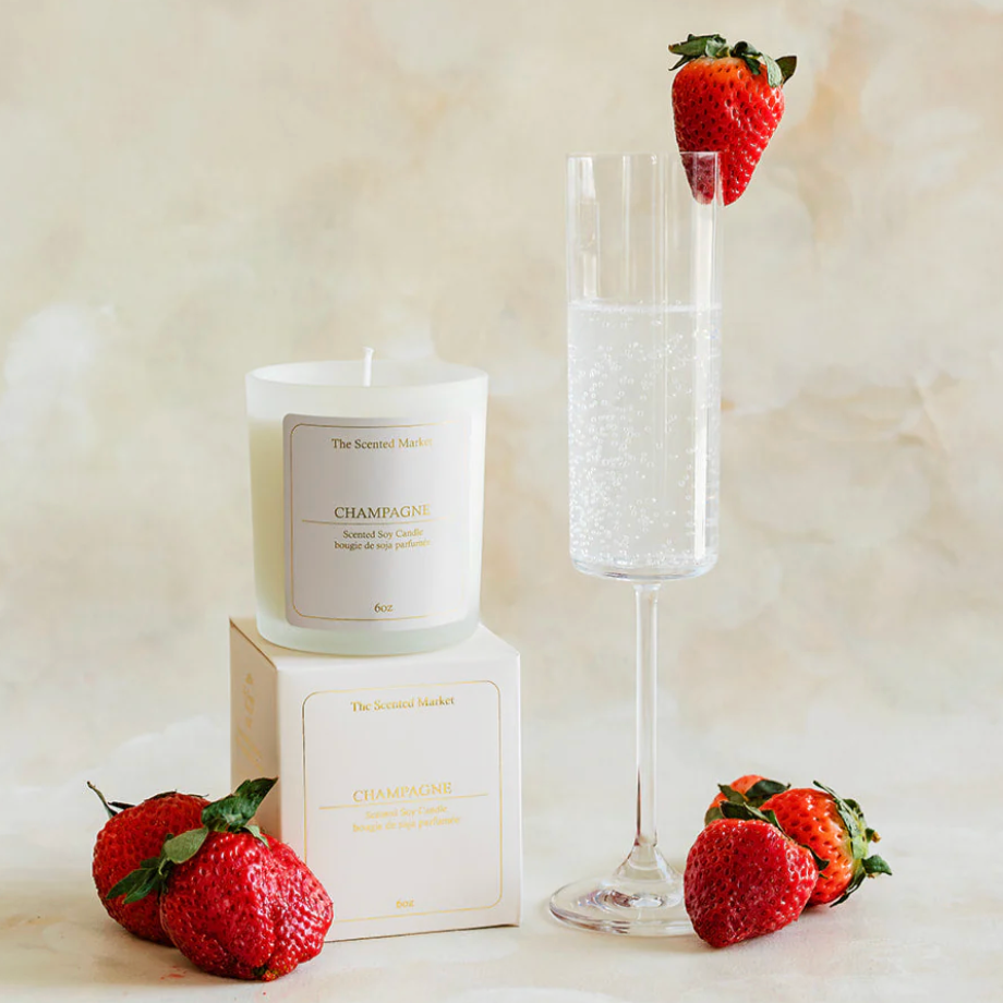 The Scented Market - CHAMPAGNE Cocktail Soy Wax Candle with Gift Box