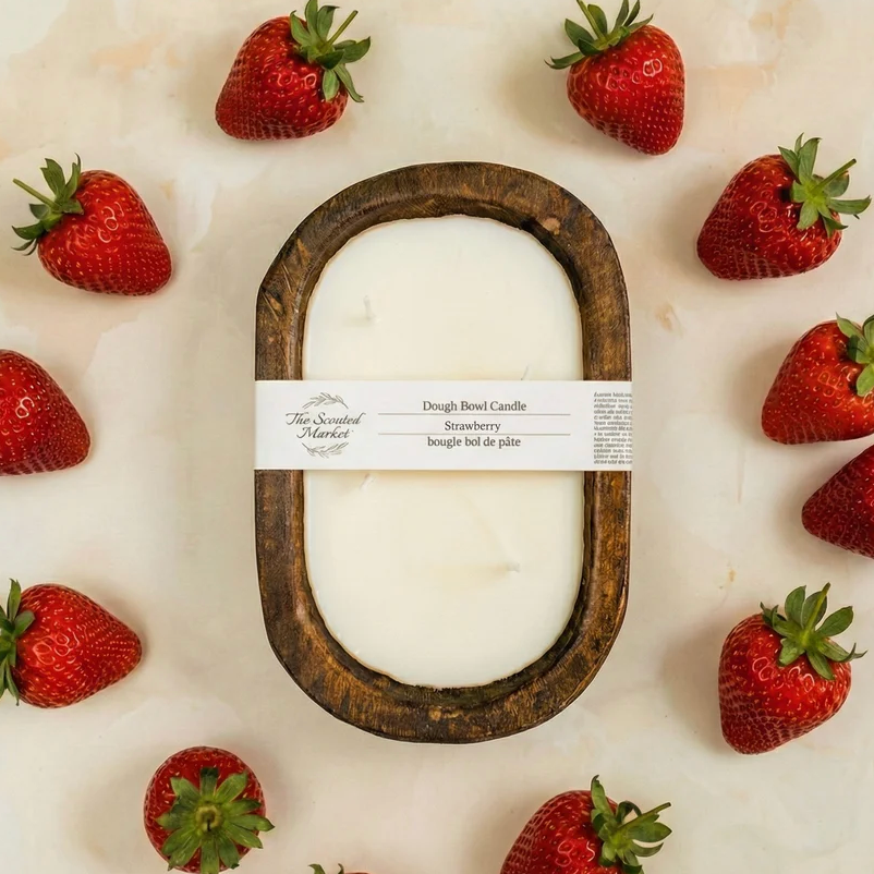 The Scented Market - STRAWBERRY Dough Bowl Candle (Limited Edition)