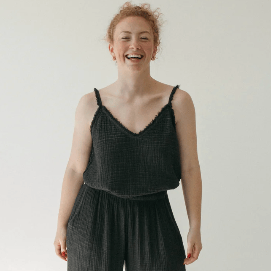 Pokoloko - Turkish Cotton Crinkle Strappy Top