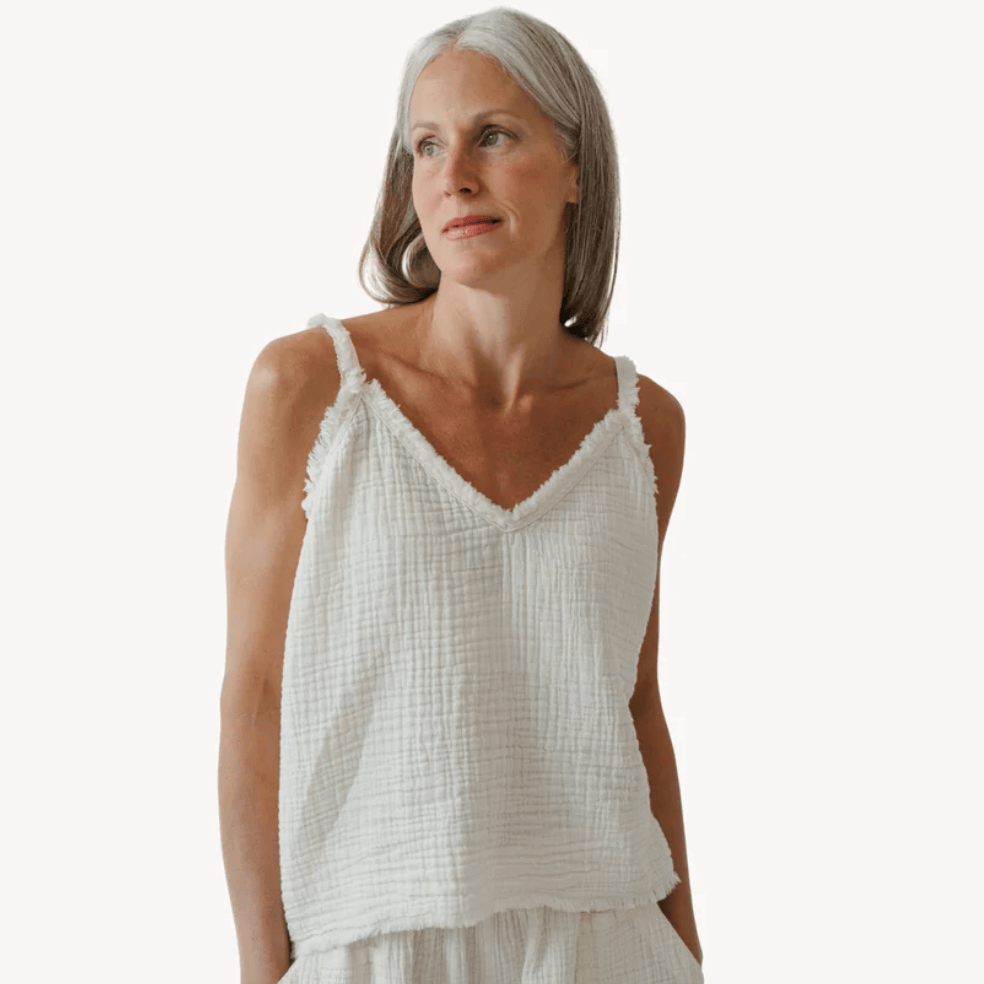 Pokoloko - Turkish Cotton Crinkle Strappy Top