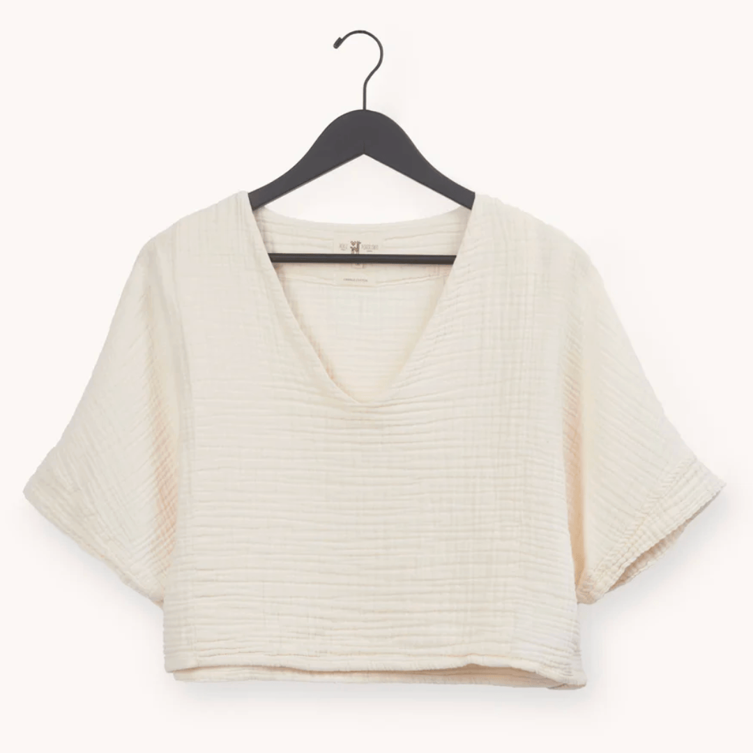 Pokoloko - Turkish Cotton Crinkle Crop Top