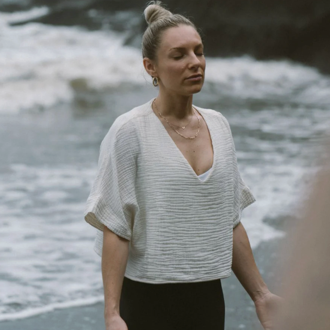 Pokoloko - Turkish Cotton Crinkle Crop Top