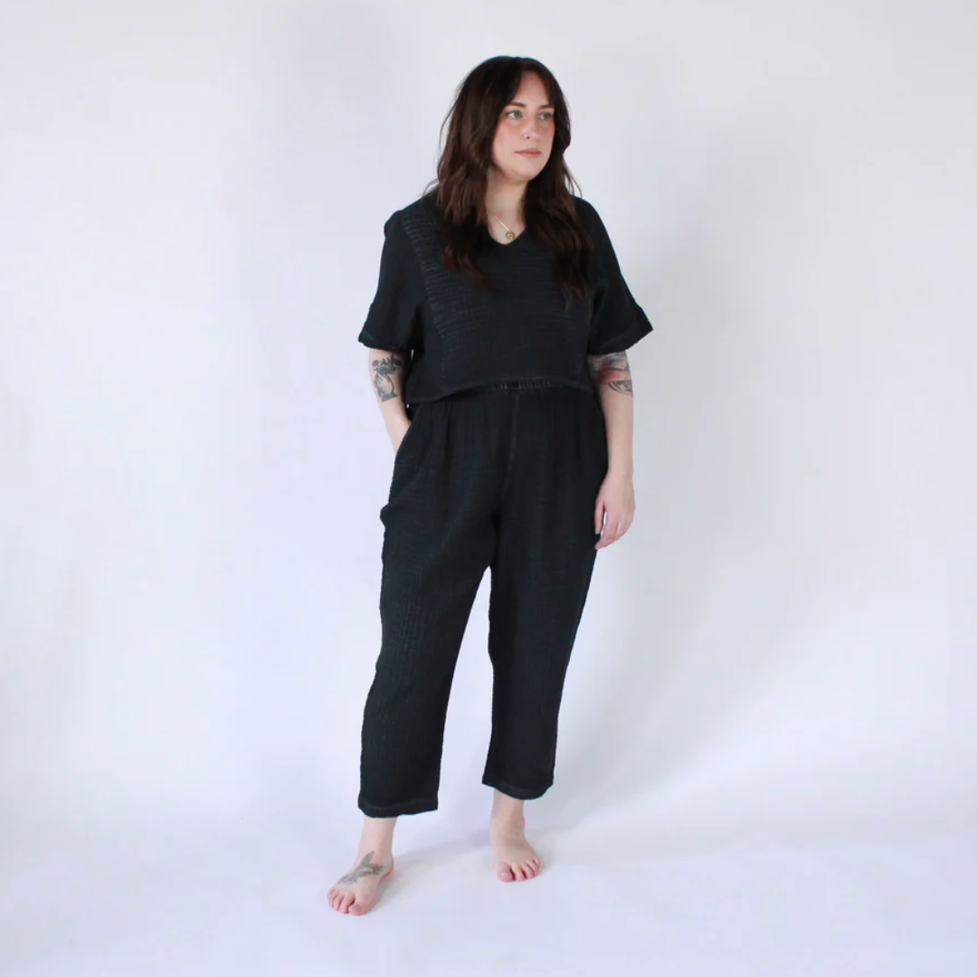 Pokoloko - Turkish Cotton Crinkle Crop Top