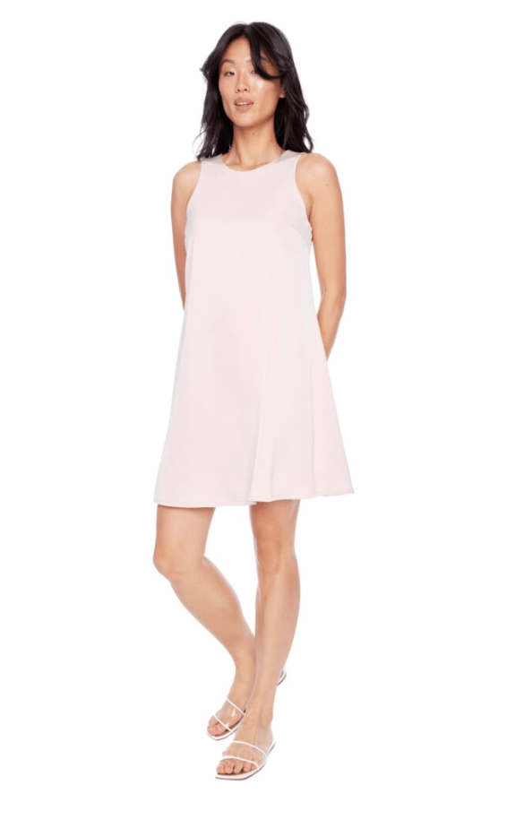 ILTM Sabrina Solid Satin Dress - PINK