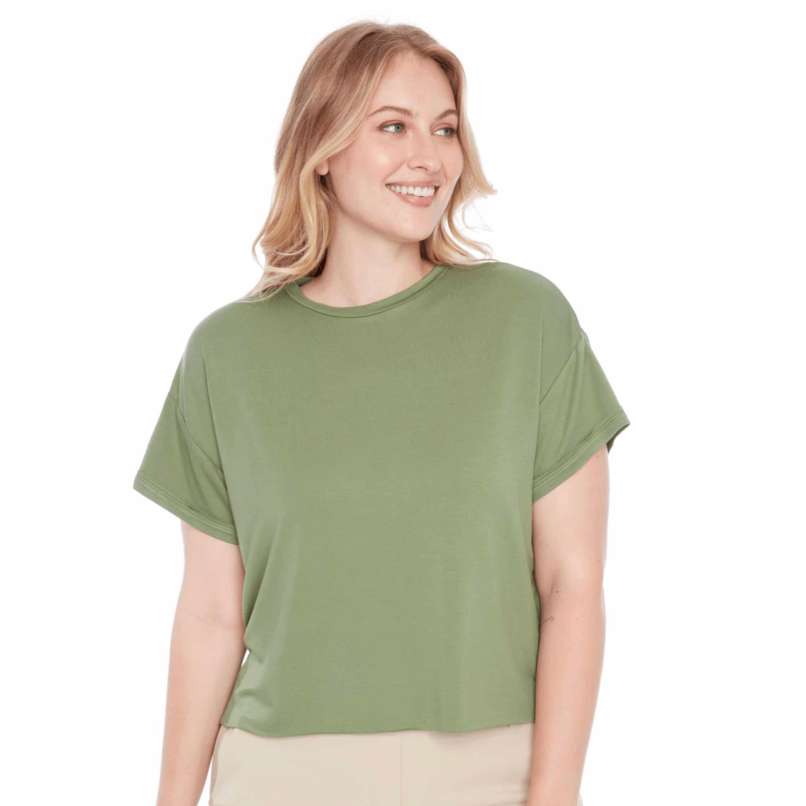ILTM Kali Provence Short-Sleeve Top - DILL