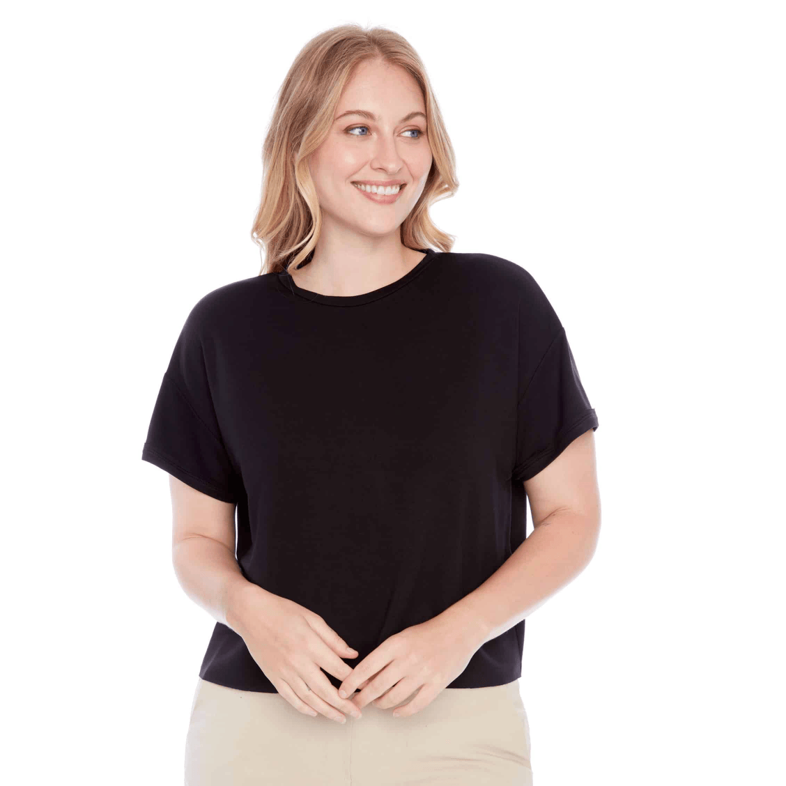 ILTM Kali Provence Short-Sleeve Top - BLACK