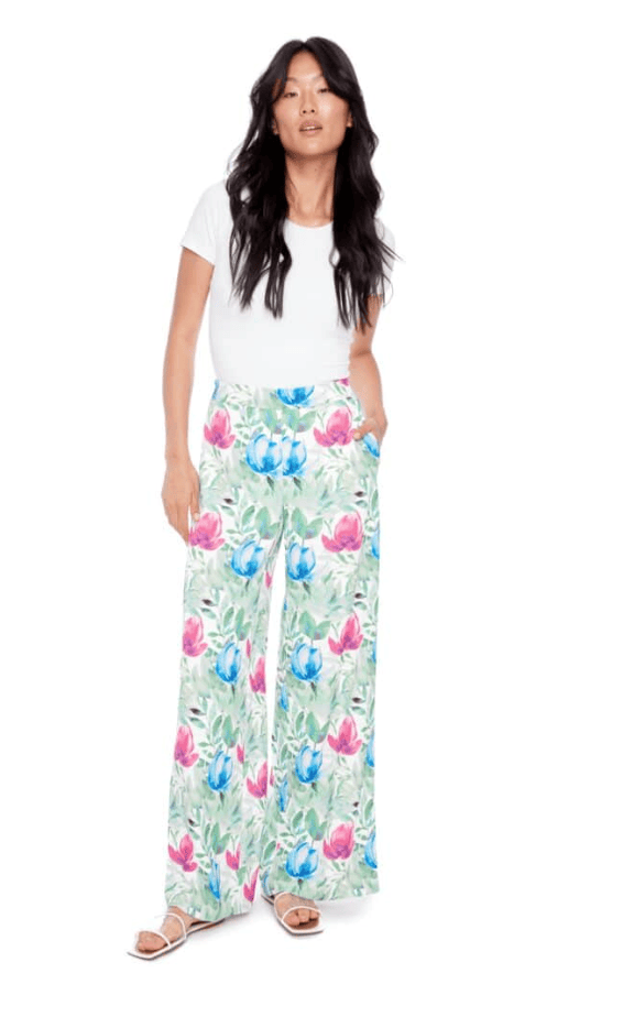 ILTM Vegan Silk Wide Leg Pants - CAMELLIA