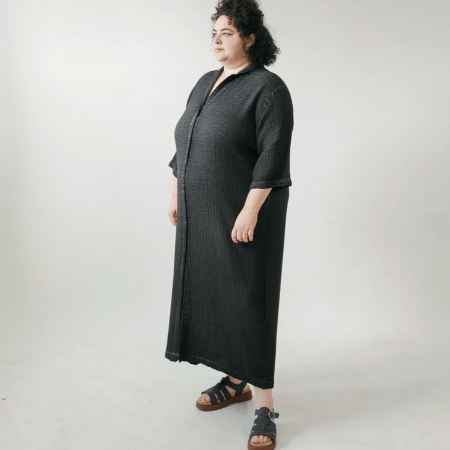 Pokoloko - Turkish Cotton PLUS Crinkle Shirt Dress
