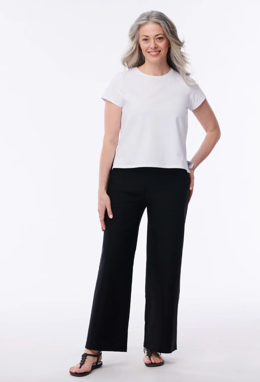 Helene Clarkson Design ANDORRA BLACK Crop Pants with Pockets