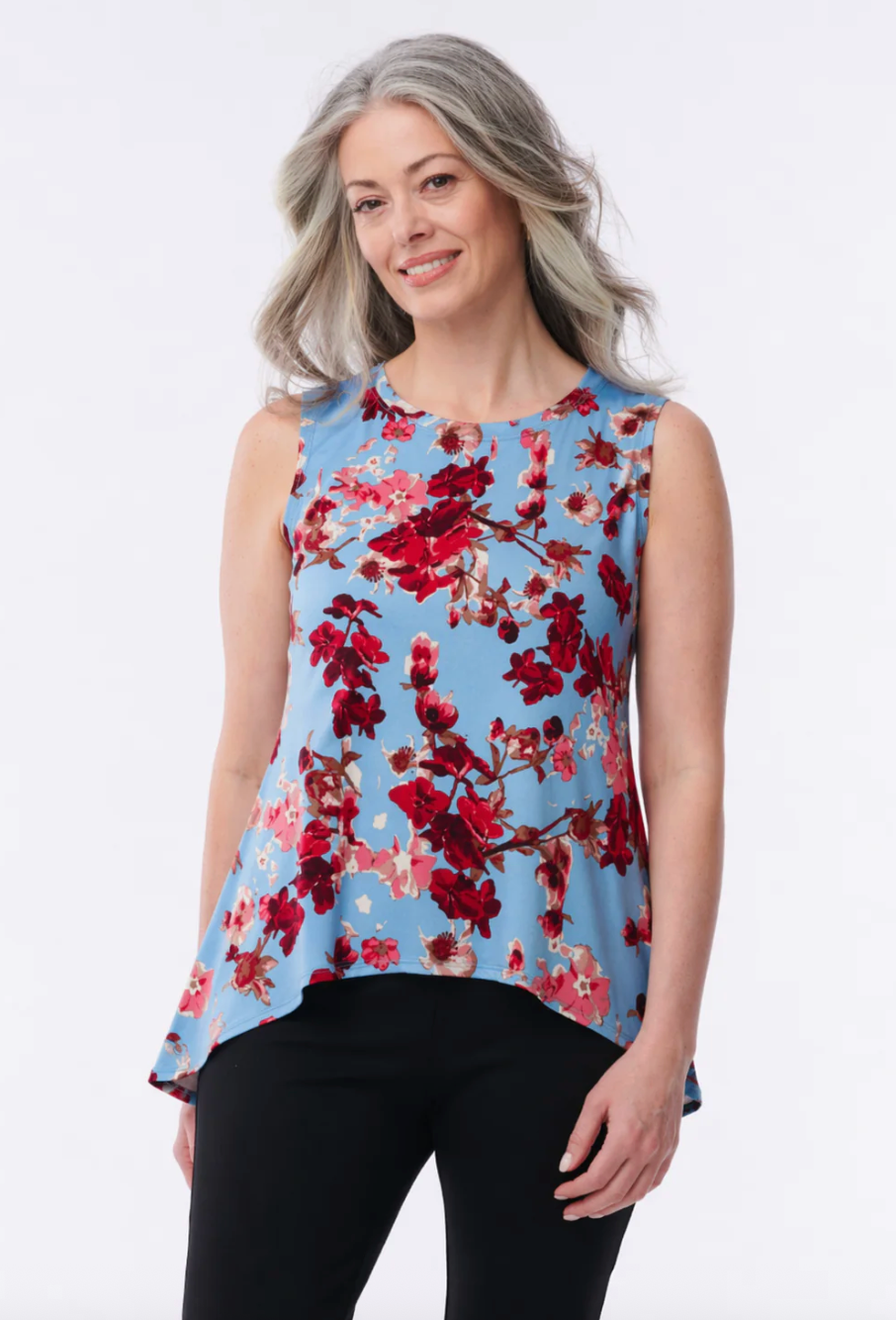 Helene Clarkson Design ORLY CHERRY BLOSSOM Wrinkle-Free Tank Top
