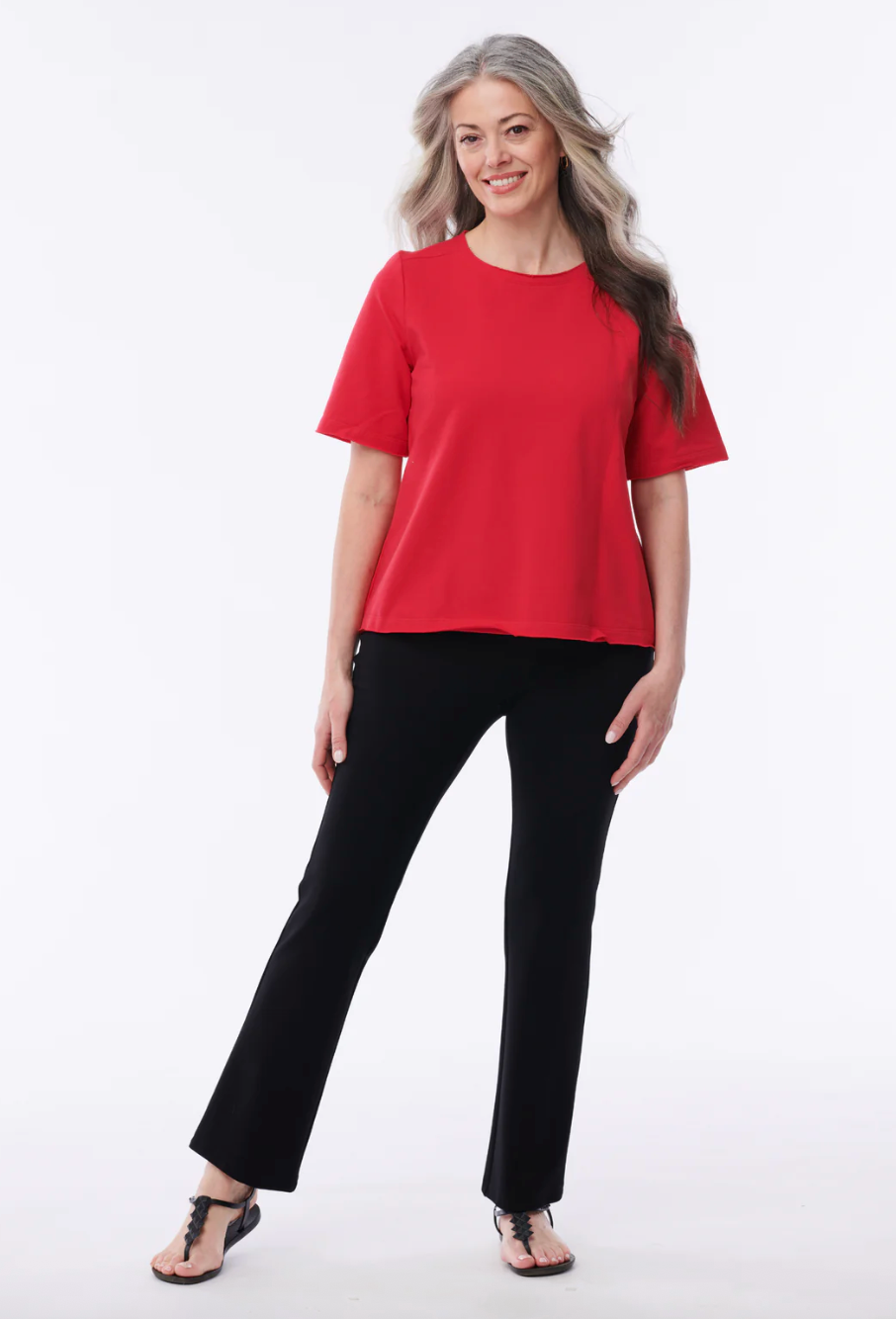 Helene Clarkson Design BARCELONA RED French Terry Top