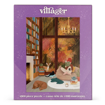 Villager Puzzles - DREAM LIBRARY 1000-Piece Puzzle for Adults | Designed in Canada by Tara Younggren