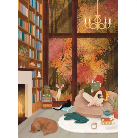 Villager Puzzles - DREAM LIBRARY 1000-Piece Puzzle for Adults | Designed in Canada by Tara Younggren