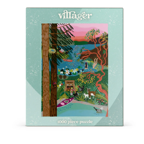 Villager Puzzles - SALT SPRING ISLAND SWIM 1000-Piece Puzzle for Adults Designed in Canada by Anja Jane