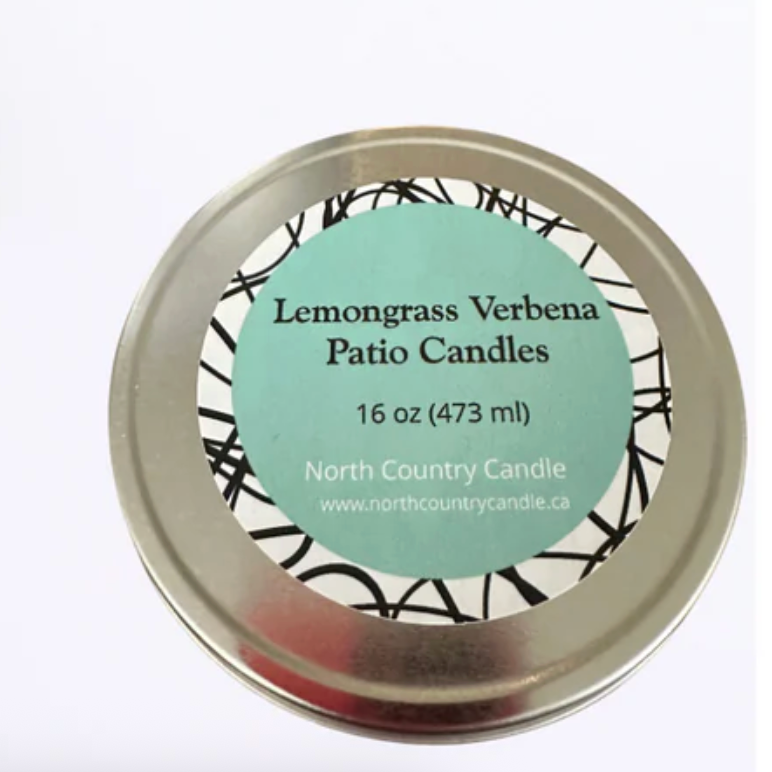 North Country Candle - Patio Soy Wax Candle 16oz Tin with Wood Wick