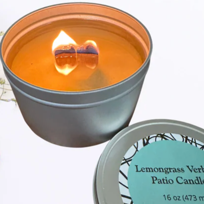 North Country Candle - Patio Soy Wax Candle 16oz Tin with Wood Wick