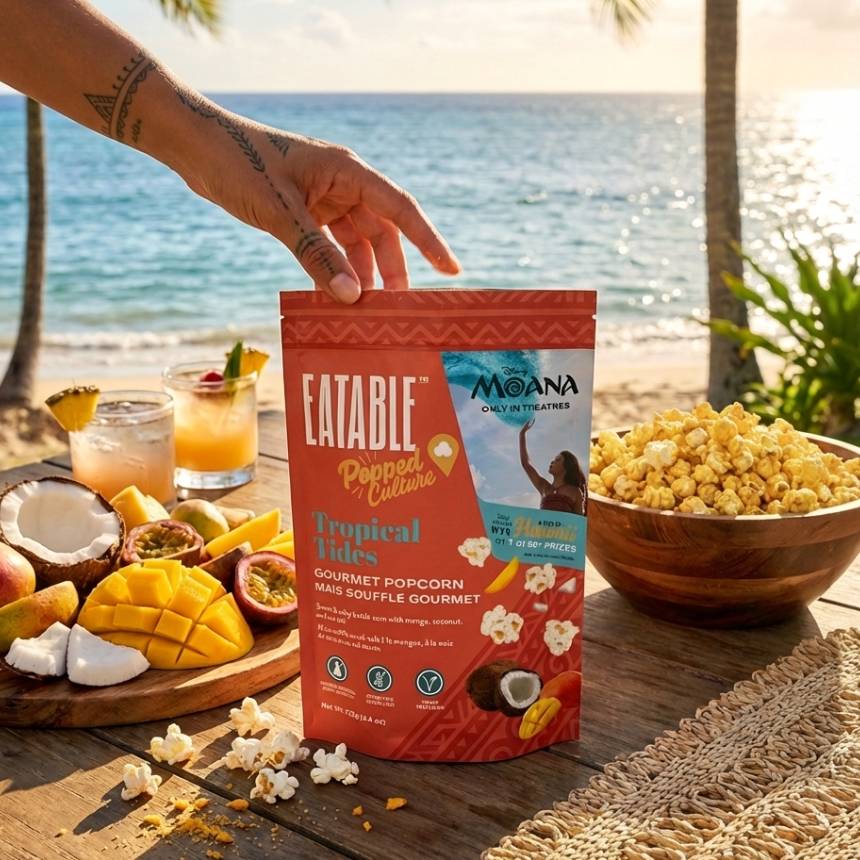 EATABLE Gourmet Popcorn - "Popped Culture" Hawaii Tropical Tides (125g)