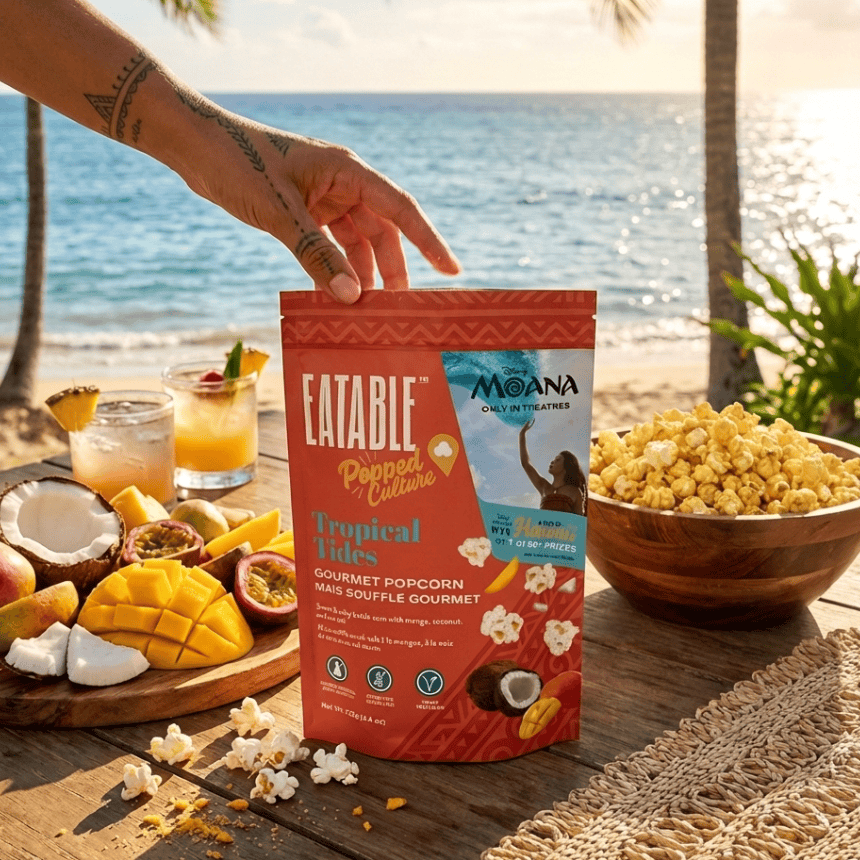 EATABLE Gourmet Popcorn - "Popped Culture" Hawaii Tropical Tides (125g)