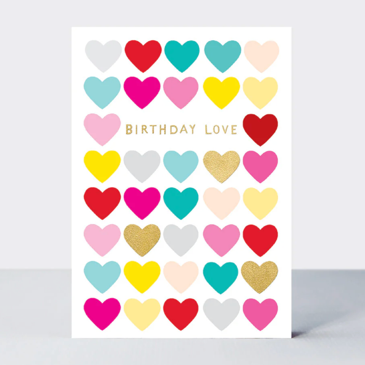 Rachel Ellen Designs HEARTS BIRTHDAY LOVE Blank Birthday Card