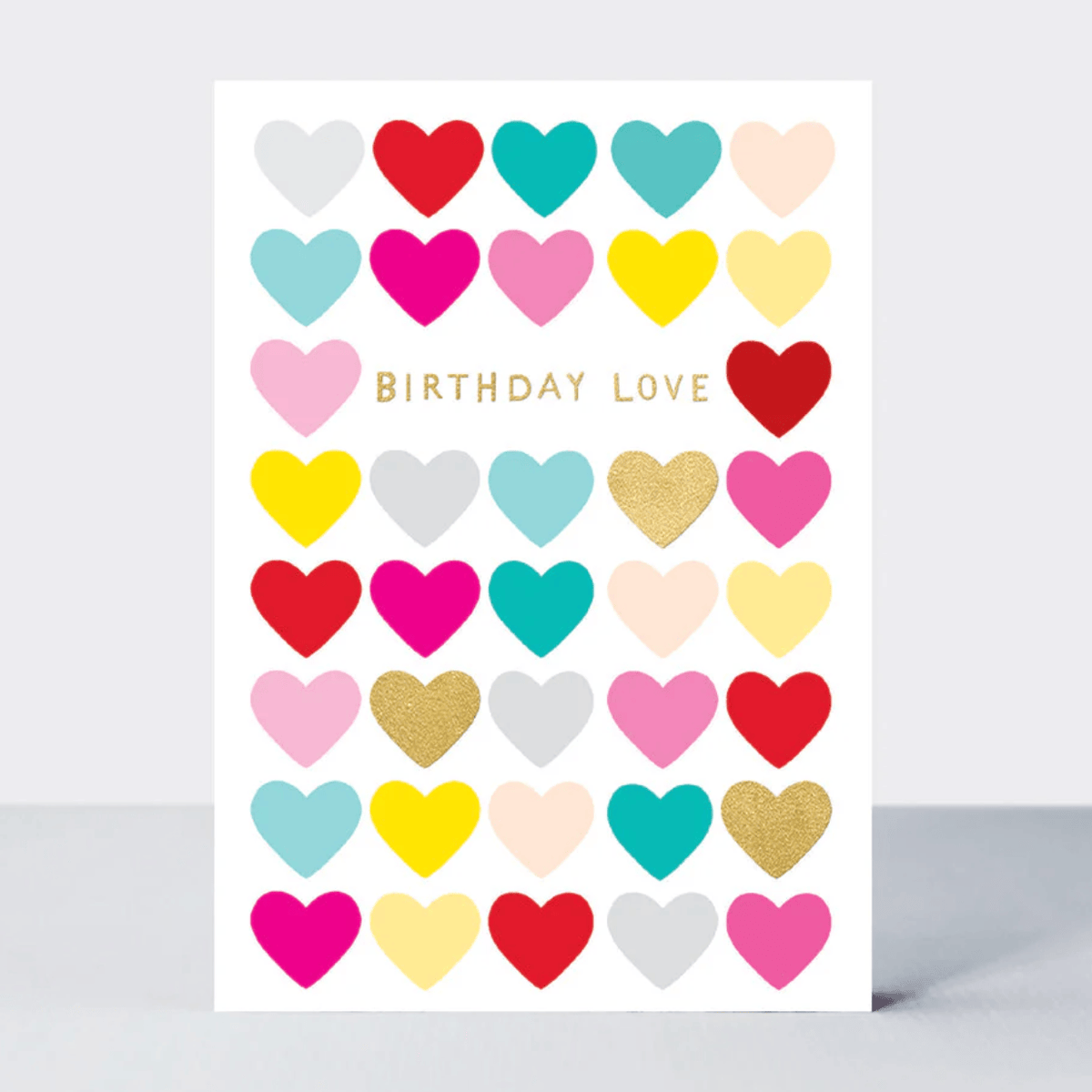 Rachel Ellen Designs HEARTS BIRTHDAY LOVE Blank Birthday Card